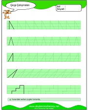 okul öncesi çizgi çalışma sayfaları